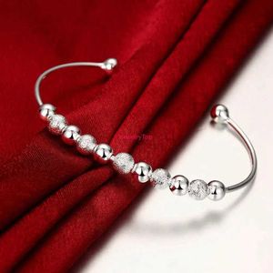 Chain JewelryTop store Fine 925 Sterling Silver Bangle Bracelet European Style Charm Bead for Women Lady Wedding Fashion Jewelry H240504