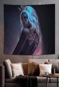 Tapestries Fantasy African Black Women Sexy Lady American Wall Hanging Tapestry For Living Room Bedroom Dorm Decor Drop Center9723727