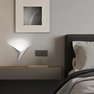 Wall Lamp 3W AC85-265V Simple Lighting Modern Minimalist Triangle Shape LED Lamps Nordic Style Indoor Living Room Lights