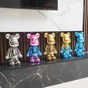 Decorative Objects Figurines Modern Violent Bear Money Saving Box Home Decor Interior Cabinet Bedside Table Ornament Ceramic Coin Storage Container Crafts T24050