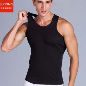 MENS TANK TOPS STÄNGGÖD VÄST FITNESS ELASTISKA OS-NECKA BETAKNING H Skriv alla bomullsfast undertröjor Male Tanks Drop Deliver Otfzz