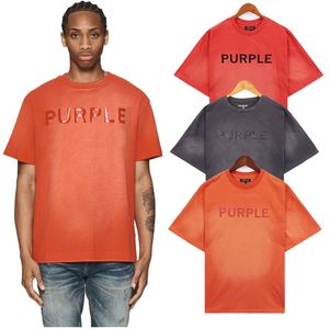 2024 Designer masculino plux camiseta roxa para mulheres marca de moda de moda Purple Luxury Designer Roupas em nós CA