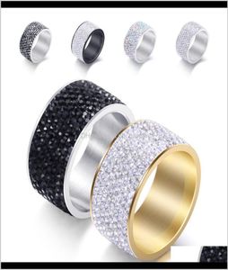 Titânio personalizado aço inoxidável diamante feminino Banda de anel feminino Iced Out Lovers Wedding Matching Rings Gifts Bymnx 719S51305685