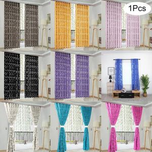 Curtain Tulle Curtains 100x130cm 1 PC Vines Leaves Door Window Drape Panel Sheer Scarf Valances Available Kitchen Bedroom