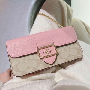 Shoulder Bags 2023 New Morgan Flip Classic Logo Single Crossbody Bag Small Chain Square for Women