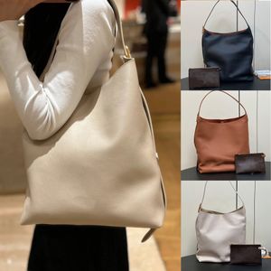 New Women Low Key Hobo Handbag Luxury Designer Grained Leather Shourdelbag Hook Closure Gold Hardware Tote調整可能なストラップクロスボディ財布