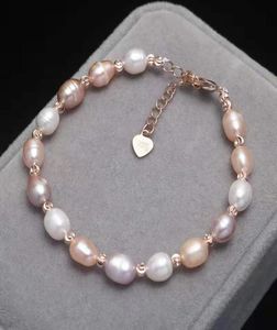 Hand string bracelet Fresh water pearl bracelet meter shaped Pearl Bracelet female adjustable gift for mother goddess7794664