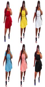 Designer Womens Due pezzi Abito Skirt Allegato Set Leisure Plus Dimes Abbigliamento Summer Sports Outfits S5XL8997620