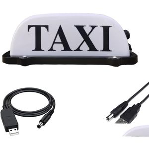 Luzes decorativas Táxi de bateria recarregável USB Taxi Sign Roof