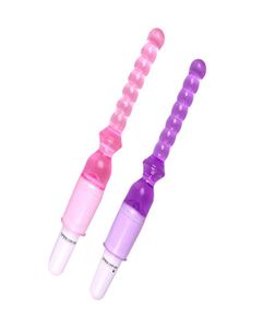 Gelatina di fabbrica giocattolo anale silicone silicone ano tappo perle vibranti tappi anali per adulti3780547