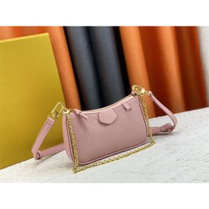 2024 Ny lyxdesigner Womens Handväska liten påse högkvalitativ blomma duk plånbok läder man handväska crossbody clutch tote axel telefon svart kedja