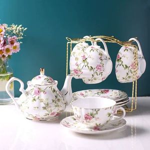 400 ml de osso europeu Chinese Tea Pot UK Tarde Tarde Conjunto de chá Pote de chá de alta ponta Cafeteira de cafeter