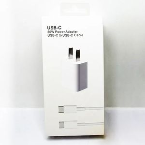 1 HAO 2 в 1 SET 20W PD TYPE C USB-зарядное устройство USB CABLE CABLE CABLE FAST Зарядка EU US Adapter Quick Chargers для iPhone 15 14 13 12 11 Pro Max и Samsung Android Iphone Зарядное устройство для iPhone