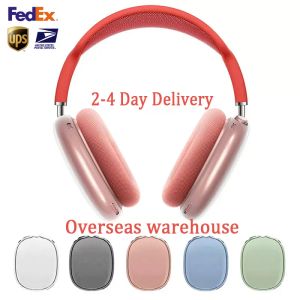 Für AirPods Max Bluetooth -Ohrhörer -Kopfhörerzubehör transparent TPU Solid Silicon Waterfic Protective Case Airpod Maxs Kopfhörer Headhones Headset Cover Hülle