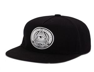 2018 Fashion Round Label Triangle Eye Illuminati Snapback Caps Frauen verstellbare Baseball -Kappe Snapbacks Hip Hop Hats9926706