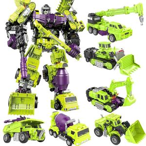 JINJIANG Devastator 6IN1 GT G1 Transformation Masterpiece Action Figure Toys Movie Model Deformation Car Robot Gifts Engineering 240420