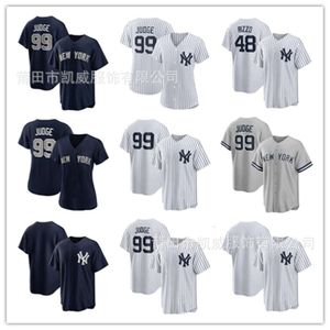 Fan York Yankees Edition Men s broderade vita randkvinnor djupa blå boll tripe tripe