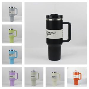 Tumbler FlowState Straw Lid Stainless Steel 40oz Vacuum Insulated Car Mug Double Wall Thermal Iced Travel Cup