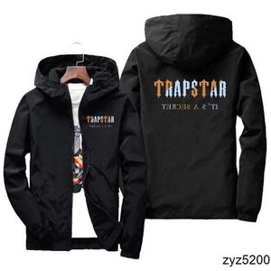 TRAPSTAR letter printed spring and autumn mens coat new casual sports large mens trench coat cotton