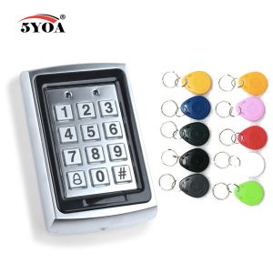 Card Waterproof Metal Rfid Access Control Keypad With 1000 Users 125KHz Card Reader Keypad Key Fobs Door Access Control System