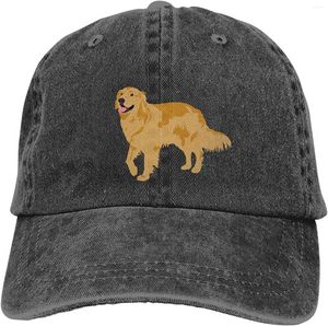 Ball Caps Golden Hair Dog Adjustable Baseball Hat Denim Cap Cotton Washed Fashionable For Men Women