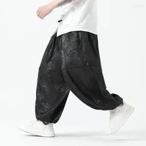 Men's Pants Streetwear Jogger Men Wide-leg Trousers Elastic Waist Oversized Vintage Casual Harem Male Summer Loose 5XL