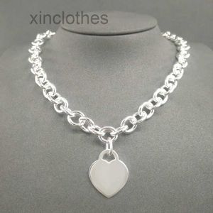 S Sterling Sier Necklace for Women Classic Heart-shaped Pendant Charm Chain Necklaces Jewelry