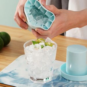 ICE Bucket Cup Silikonform tragbarer Zylinderwürfel und Schimmelpilz schnell einfrieren Würfel Tabletts Cream Maker Gadget 240428