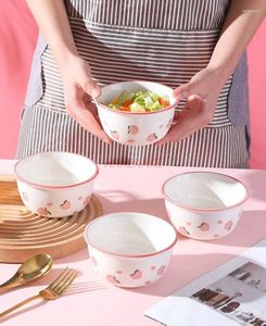 Тарелки персиковой чаша домашняя посуда керамическая рис лапша милый выпечка творческие фрукты