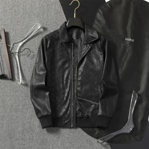 Fashion Men's Jackets Men Leather Jackets Zipper Male Biker Coat Flight Suit For Recreational Sport Coats 258v