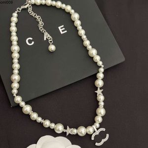 New Style Women Pearl Necklace Luxury Brand Pendant Necklaces Boutique Designer Jewelry Classic with Bix Girl Couple Gift