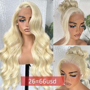 Tewjig 30 40 Inch HD 613 Body Wave 13x6 Lace Front Human Hair Wig Color 250% 13x4 Honey Blonde Frontal Wigs For Women 240419
