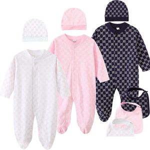 Rompers Ins Baby Brand Cloths Romper Cotton Born Boy Boy Spring Autumn Kids Designer Infant Belesuits Drop Dropern Adminity Clot DH8V4