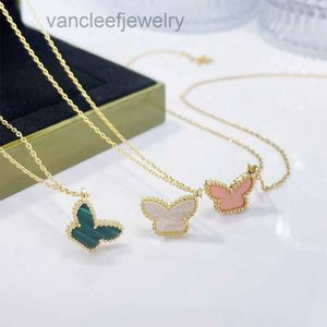 Butterfly Pendant Necklace Waterproof Elegant Girlfriends Gift Necklaces Wedding for Woman Jewelry Top Quality 18 Color