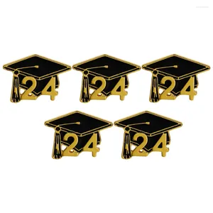 Spille 5pcs graduation metal 2024 berretto per spillo per spillo per spille per uniforme