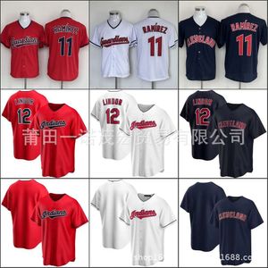 Baseball -Trikots Jogging Cloding Jersey Indian Guardian Fan Edition 12# Lindor 11#