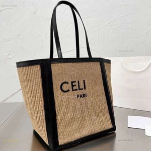 New Totes Bag Letter Celie Shopping Bags Fashion Linen Totes Designer Women Straw Knitting Handbags Summer Beach Shoulder Bags Large Casual Tote 261