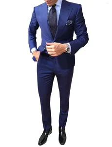 Men's Suits Two Pieces Set Groomsmen Wedding Suit Complete Outfits(Jackets Pants) Prom Formal