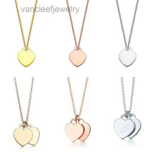 Heart Necklace Designer pendant necklaces Jewelry stainless Gift Luxury women love chain Valentine Fashion Brand T mens and womens couple accessories Chains