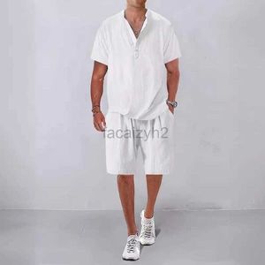 Herrspårar Streetwear Summer New Men's Solid Color Casual Short Sleeved Casual T-shirt Shorts Set Fashion Set