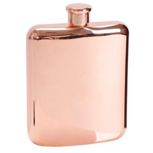 Rose Gold 6 Oz Stainless Steel Vodka Hip Flask For Alcohol Bottle Liquor Whiskey Groomsmen Gifts With Funnel 240429