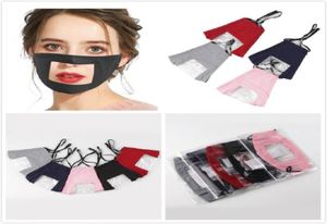 5 kolorów Mute Face Maska przezroczyste usta Maska Odporna maska ​​do odczytu w ustach w ustach Maska do prania z regulowanymi pętlami ucha 5611015