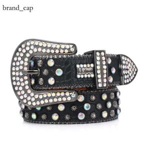 BB Bling studded crystal fashion diamond bb simon belt Casual woman Leather designer for man lady belts Mens Width 3.8cm rock Luxurys rhinestone buckle punk Belts 544