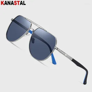 Sonnenbrille polarisierte UV400 -Anti -Glanz -Pilot -Sonnenbrille Metall Brillen Rahmen Sport treibt Fischerei männliche Visier -Brillen