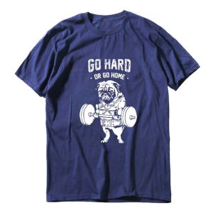 Mens T-Shirts 100% Cotton Casual Pug Life T Shirts Fashion Go Home Or Hard Men Tshirt Tee Tops T-Shirt Drop Delivery Apparel Otwg6