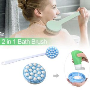 Bath Tools Accessories Lotion oil applicator body back bath brush scrub massager shower friction brush bath supplies tools Q240430