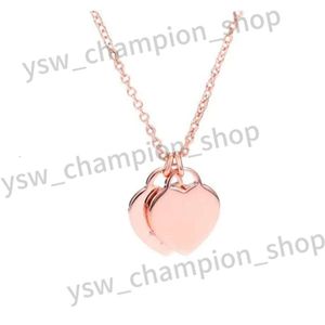 Pure Silver Real znak Tiffanyjewelry Naszyjnik Tiffanienecklace Miłość Pendant Designer Kobiety Mężczyźni Naszyjnik Wysokiej jakości Tiffanyjewelry Gold 387