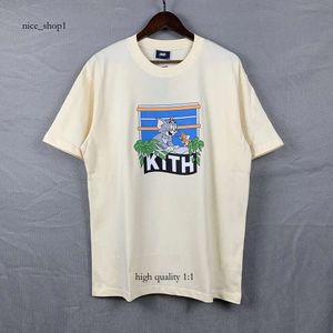 Kith Shirt Mens Designer T Shirts Tee Workout Shirts For Men Oversized T Shirts T-Shirt 100%Cotton Tshirts Vintage Short Sleeve US Size 3183