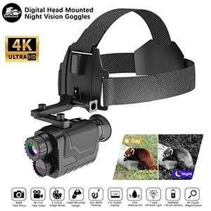 Ziyouhunight Vision Monocular Hunting Helme FHD 4K Видео -инфракрасная камера Headporn Night Vision NV8260 400M 240428