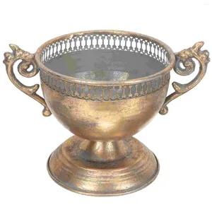 Vasos Gold urn plantador de metal trompete vaso arranjo de flores Potes de pedestal Potão de planta de recipiente floral